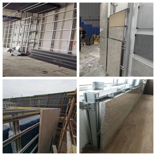 Stone wall cladding support